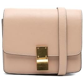 Celine Piccola Scatola Classica in Pelle di Vitello Rosa - Céline