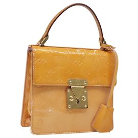 LOUIS VUITTON Vernis Borsa a Mano Spring Street Rosa Marshmallow M91033 Auth BA1611