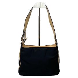 Vintage Givenchy 4G Leder-Canvas-Tasche schwarz braun