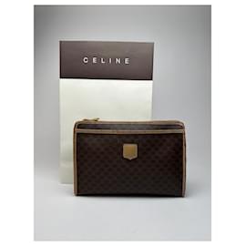 Céline Clutch in pelle monogramma Celine Paris vintage marrone