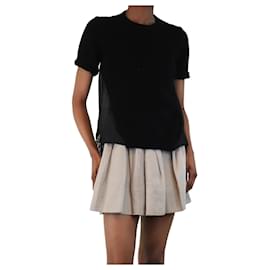 N°21 Suéter de encaje floral negro con espalda descubierta - talla UK 8