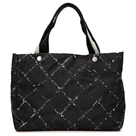 Chanel Borsa in Nylon della Vecchia Linea di Viaggio Nera