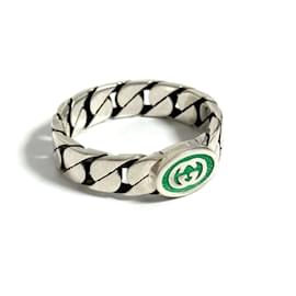 Anello in argento Interlocking G da uomo Gucci