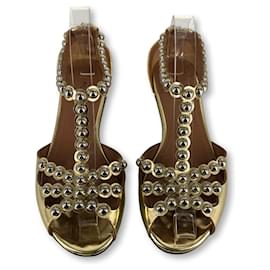 Sandali metallici piatti Alaïa