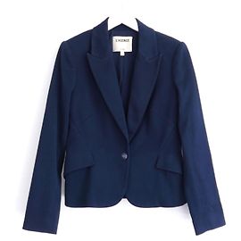 L'Agence Chaqueta Blazer de Algodón Navy de la Agencia