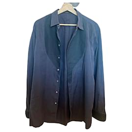 Louis Vuitton Hemd aus Baumwolle Marineblau Größe L