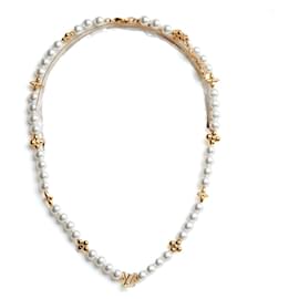 Collana Louis Vuitton 2025 My LV Pearl perle eleganti collana corta dorata Nuova