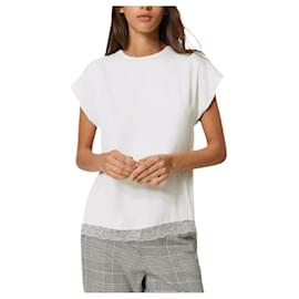 Twinest Satinbluse mit Spitze - Autre Marque