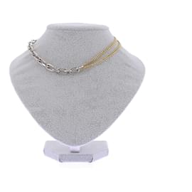 EMMA PILLS Two-tone Metal Chain and Link Necklace - Autre Marque