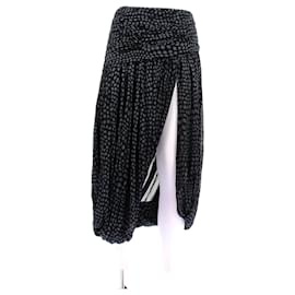 Autre Marque Falda midi negra con lunares y abertura CHRISTOPHER ESBER