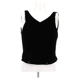 Giorgio Armani Crop Top aus schwarzem Samt