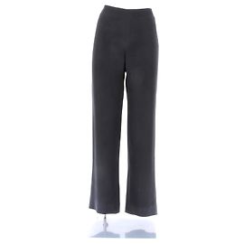 Giorgio Armani Schwarze gerade Hose aus Baumwolle 42