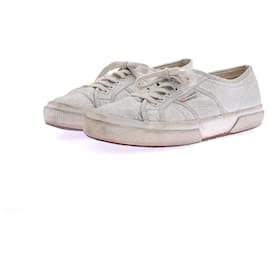 Sneakers Superga in tela argentata glitter 39.5