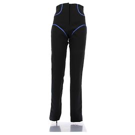 Autre Marque PARIS GEORGIA Schwarze Slim Pants mit blauer Paspel XS