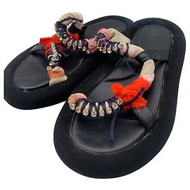 Autre Marque Sandali 13 09 SR in pelle nera con strass Taglia 37