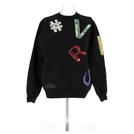 Schwarzer Sweatshirt mit Ausschnitt am Rücken - Versace