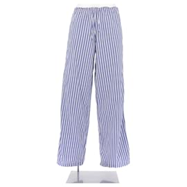 Autre Marque Pantalón a rayas azules y blancas