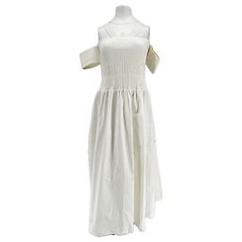 Fendi Maxikleid weiß schulterfrei