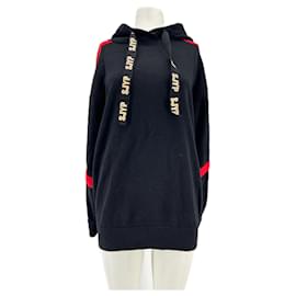 SJYP Schwarzer Hoodie mit beigen und roten Streifen - Autre Marque