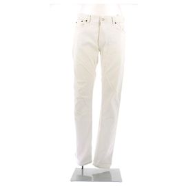 Vaqueros Acne Studios blancos de algodón