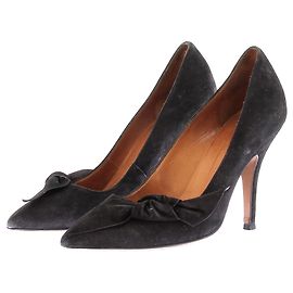 Isabel Marant Pumps aus schwarzem Wildleder mit Schleifen Gr. 38