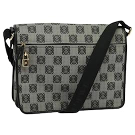 LOEWE Borsa a Spalla Anagram in PVC Pelle Grigia Oro Auth yk18093 - Loewe
