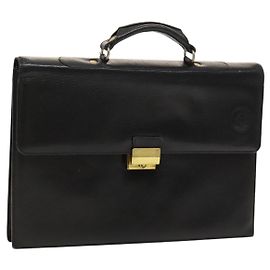 Borsa da lavoro in pelle nera Gianni Versace Auth bs24674