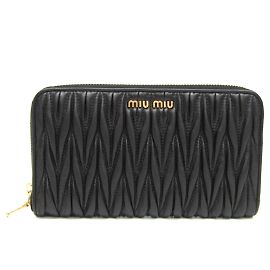 Lange Lederbörse für Frauen Miu Miu Matelassé 5M0506