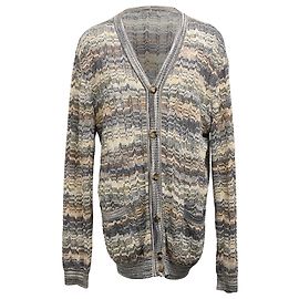Missoni Zigzag-Cardigan mit Knöpfen aus mehrfarbiger Wolle
