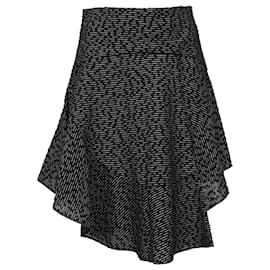 Gonna asimmetrica Chloé in poliammide nera