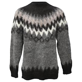 Maglione Zig Zag in lana grigia di Junya Watanabe