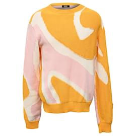 MCM Strickpullover im Farbblockdesign aus mehrfarbiger Baumwolle