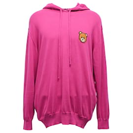 Moschino Couture Bear Hoodie aus rosa Baumwolle