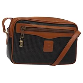 Sac à épaule BALLY en cuir PVC marron doré Auth BA1680 - Bally