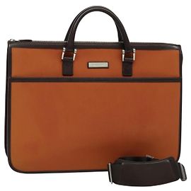 Borsa a mano BURBERRY in nylon 2 vie marrone argento autentica bs25146