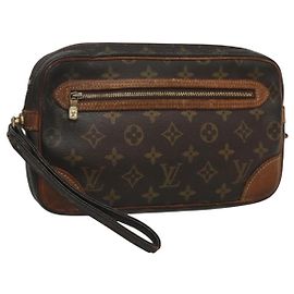 LOUIS VUITTON Monogram Marly Dragonne GM Borsa Clutch M51825 LV Auth 122515