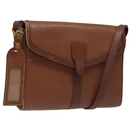 Autre Marque Borsa a Spalla Burberrys in Pelle Marrone Oro Auth BA1620