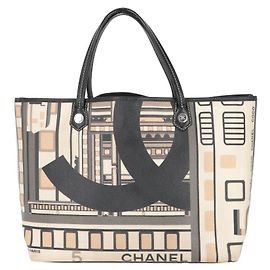 Borsa a spalla in pelle stampata Chanel - anni 2000