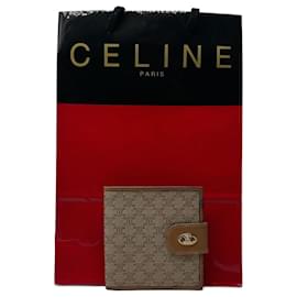 Céline Portafoglio in pelle monogramma vintage Celine Paris beige