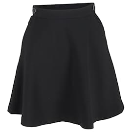 Gonna mini A-Line Sandro in poliestere nero