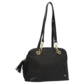 BALLY Borsa a Spalla in Pelle Nera e Oro Auth 118003 - Bally