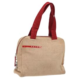 PRADA Borsa a mano in tela rossa argento autentica bs25015