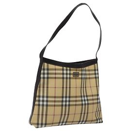 Borsa a Spalla Burberry Nova Check PVC Beige Auth 116514