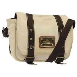 LOUIS VUITTON Antigua Buzzus PM Borsa a Spalla Beige Marrone M40042 LV Auth bs24988