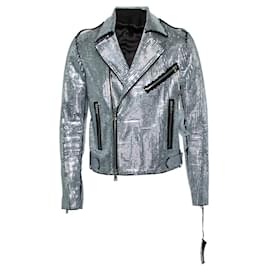 Kristallverzierte Bikerjacke von Balmain