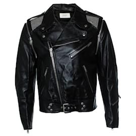 Céline, Lederjacke mit Metallnetz