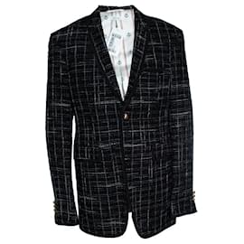 Chaqueta de tweed negra Thom Browne