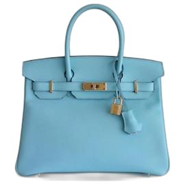 Bolso Hermes Birkin 30 azul atoll - Hermès