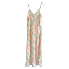 Autre Marque Cami NYC Pastell-Druck Seiden-Nachthemd