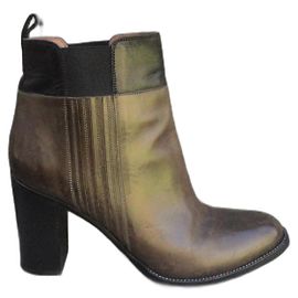 Botines Sartore de piel marrón oscuro